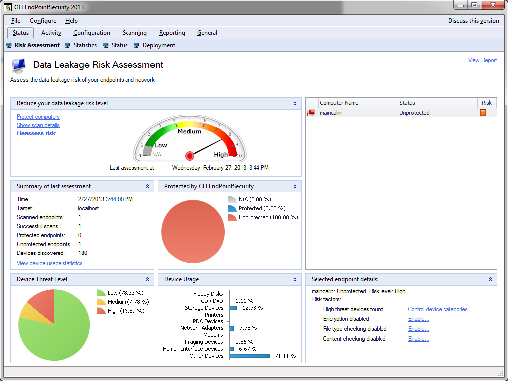 Status monitoring and alerts